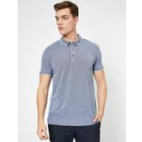 Koton Erkek Basic Slim Fit Polo Tişört çivit mavisi S