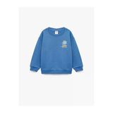 Koton Erkek Bebek Baskılı Uzun Kollu Bisiklet Yaka Pamuklu Şardonlu Sweatshirt