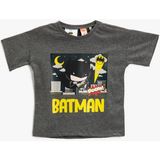 Koton Erkek Bebek Batman Lisanslı Baskılı Bisiklet Yaka Kısa Kollu Tişört Pamuklu - 18 - 24 Ay - Antrasit