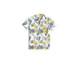 Koton Erkek Bebek Gömlek Grafik Kaplan Baskılı Floral Kısa Kollu Cepli Pamuklu Çok Renkli, 18/24 Ay