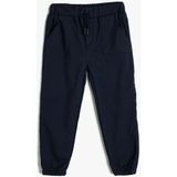Koton Erkek Bebek Jogger Pantolon Beli Bağlamalı Cepli - Koton - 5WMB40015TW - Lacivert - 24-36 Ay - Siyah - 34 Drop - 6 - 12 Ay