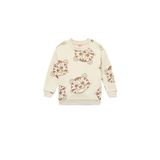 Koton Erkek Bebek Kaplan Baskılı Uzun Kollu Bisiklet Yaka Sweatshirt, Ekru Desenli, 18-24 Ay