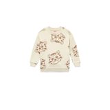Koton Erkek Bebek Kaplan Baskılı Uzun Kollu Bisiklet Yaka Sweatshirt, Ekru Desenli, 24-36 Ay