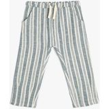 Koton Erkek Bebek Mavi Kanvas Pantolon - 4SMB40008TW - Mavi - Beyaz - 3 - 4 Yaş