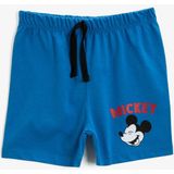 Koton Erkek Bebek Mickey Mouse Şort Lisanslı Pamuklu - Saks - 3 - 6 Ay