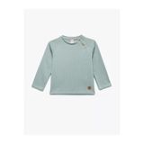 Koton Erkek Bebek Pamuklu Düğmeli Uzun Reglan Kollu Bisiklet Yaka Sweatshirt