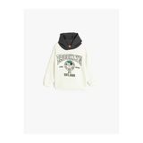 Koton Erkek Bebek Pamuklu Şardonlu Uzun Kollu Baskılı Kapşonlu Sweatshirt