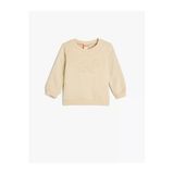 Koton Erkek Bebek Pamuklu Şardonlu Uzun Kollu Bisiklet Yaka Sweatshirt