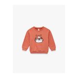 Koton Erkek Bebek Şardonlu Kaplan İşlemeli Uzun Kollu Bisiklet Yaka Sweatshirt