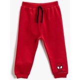 Koton Erkek Bebek Spider Man Baskılı Belden Bağlamalı Jogger Eşofman Altı Lisanslı - Kırmızı - 1 - 1,5 Yaş