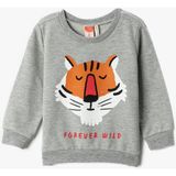 Koton Erkek Bebek Sweatshirt Gri 3SMB10049TK - 1,5 - 2 Yaş - Gri Melanj