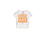 Koton Erkek Bebek T-Shirt, Bisiklet Yaka, Kısa Kollu, Ekru, 9-12 Ay