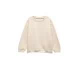 Koton Erkek Çocuk Basic Sweatshirt, Uzun Kollu, Bisiklet Yaka, Ekru, 24-36 Ay