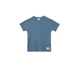Koton Erkek Çocuk Basic T-Shirt Kısa Kollu Bisiklet Yaka Cep Detaylı Pamuklu, 7-8 Yıl, 4SKB10071TK, Mavi, Erkek Çocuklar