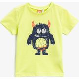 Koton Erkek Çocuk Baskılı T-Shirt Kısa Kollu Pamuklu Bis - 12 - 18 Ay - Yeşil