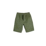 Koton Erkek Çocuk Chino Şort Beli Bağlamalı Cepli Pamuklu Desenli Haki Desenli, 5/6 Yaş