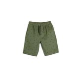 Koton Erkek Çocuk Chino Şort Beli Bağlamalı Cepli Pamuklu Desenli Haki Desenli, 6/7 Yaş