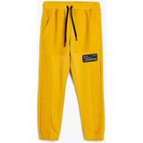 Koton Erkek Çocuk Jogger Eşofman Altı Cepli Beli Bağlamalı Aplike Detaylı - Hardal - 5 - 6 Yaş