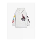 Koton Erkek Çocuk Kapşonlu Sweatshirt Los Angeles Baskılı Uzun Kollu