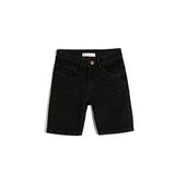 Koton Erkek Çocuk Kot Şort Cepli Pamuklu - Straight Jean Beli Ayarlanabilir Lastikli Gri, 7/8 Yaş