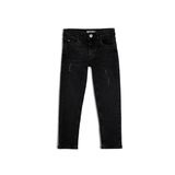 KOTON Erkek Çocuk Normal Bel Cep Detaylı Normal Paça Dar Kesim Jean Pantolon, Siyah (999), 5/6 Yaş