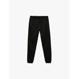 Koton Erkek Çocuk Pamuklu Beli Bağlamalı Şardonlu Basic Jogger Eşofman Altı, Siyah, 5-6 Yaş