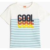 Koton Erkek Çocuk Pamuklu Kısa Kollu T-Shirt Baskılı Günlük Stil 24 - 36 Ay - Ekru