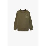 Koton Erkek Çocuk Şardonlu Uzun Kollu Bisiklet Yaka Baskılı Sweatshirt