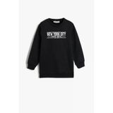 Koton Erkek Cocuk Sweat Uzun Kollu Bisiklet Yaka Sehir Baskili Sardonlu