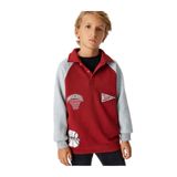 Koton Erkek Çocuk Sweatshirt, Polo Yaka, İşleme Detaylı, Düğmeli, Uzun Kollu, Bordo, 7-8 Yaş