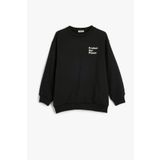 Koton Erkek Çocuk Sweatshirt Slogan Baskılı Uzun Kollu Bisiklet Yaka