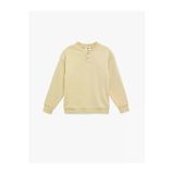 Koton Erkek Çocuk Uzun Kollu Düğme Detaylı Yuvarlak Yaka Oversize Sweatshirt