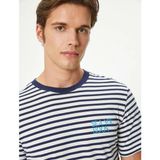 Koton Erkek Giyim Tişört - Koton - 4SAM10916HK - Lacivert Çizgili - M