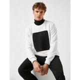 Koton Erkek Kabartma Baskılı Sweatshirt - XXL - Beyaz