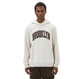 Koton Erkek Kolej Sweatshirt Kapşonlu Baskılı Kanguru Cep Detaylı Şardonlu Gri, XL
