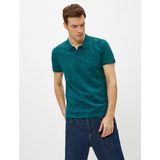 Koton Erkek Polo Yaka T-Shirt Basic Kısa Kollu Pamuklu - Yeşil