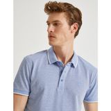 Koton Erkek Polo Yaka T-Shirt Pamuklu - Açık İndigo