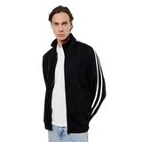 Koton Erkek Regular Fit Uzun Kollu Fermuarlı Sweatshirt, Siyah, 2XL