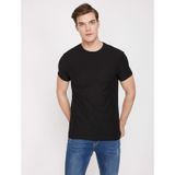 Koton Erkek Siyah Bisiklet Yaka Kısa Kollu T-Shirt, L Beden