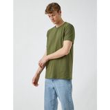 Koton Erkek Slim Fit Basic Tişört - Haki