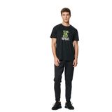 KOTON Erkek Spor Tişört Slogan Baskılı Reglan Kollu Bisiklet Yaka, Siyah (999), Xxl