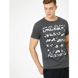 Koton Erkek T-Shirt Tişört,, Gri (Gri 18a), S (Üretici Ölçüsü: S)