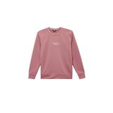 Koton Erkek Uzun Kollu Basic Bisiklet Yaka Baskılı Sweatshirt, Gül, L Beden