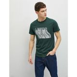 Koton Erkek Yazılı Baskılı T-Shirt Kısa Kollu Pamuklu - Yeşil