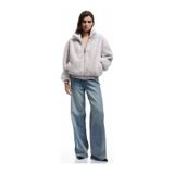 Koton Fermuarlı Dik Yaka Cepli Suni Kürk Peluş Oversize Crop Mont Ekru 6wak00004ew Ekru