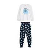 Koton Fil Baskılı Pamuklu Uzun Kollu Bebek Pijama Takımı