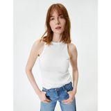 Koton Fitilli Atlet Halter Yaka Basic - Beyaz