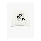 Koton Fiyonk Detaylı Ekru Kız Çocuk Sweatshirt 6WKG10124AK