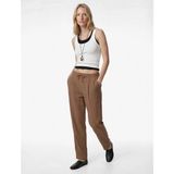 Koton Gabardin Kumaş Beli Bağlamalı Cepli Havuç Kesim Pantolon - Kahve - Slim - 36