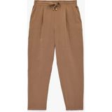 Koton Gabardin Kumaş Beli Bağlamalı Cepli Havuç Kesim Pantolon - Kahve - Slim - 46